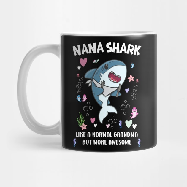 Nana shark Like a Grandma Only More Awesome Mother's Day Nana by Emouran